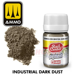 INDUSTRIAL DARK DUST Rail Centre pigment 35 mL Ammo by Mig Jimenez MIGR2309