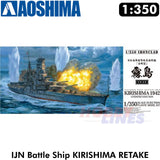 I.J.N. Battle Ship KIRISHIMA 1942 Full Hull 1:350 kit AOSHIMA 01103