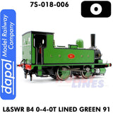 L&SWR B4 0-4-0T Lined Green 91 | Dapol | 7S-018-006
