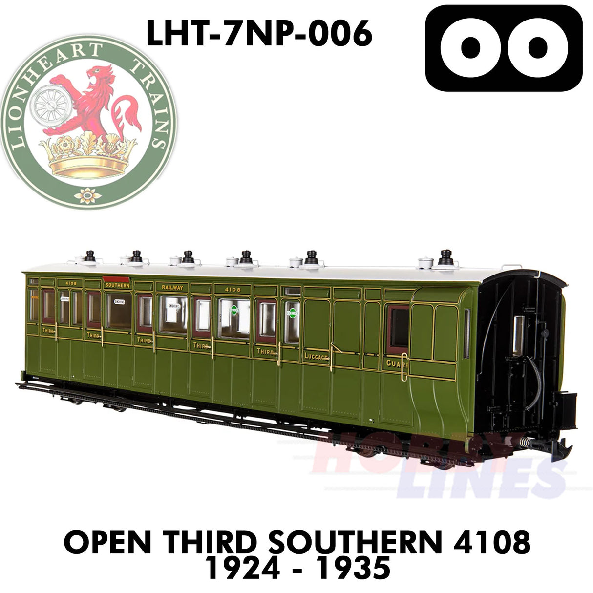 Brake Third Southern 4108 1924-1935 - DCC Ready | Lionheart Trains |  LHT-7NP-006