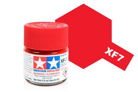 Acrylic Mini Paint - Xf-7 Flat Red | Tamiya | TM81707