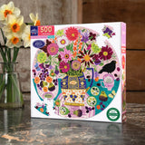 Fruits & Flowers Still 500pc - Round Puzzle | eeBoo | PZFFUF
