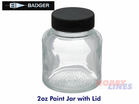 Airbrush 2oz / 45ml Glass Jar Badger/Expo Airbrushes BA53