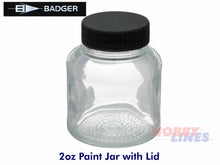 Load image into Gallery viewer, Airbrush 2oz / 45ml Glass Jar Badger/Expo Airbrushes BA53
