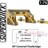 COVERED FOOTBRIDGE A9 1:72 OO HO Gauge Railways Building Series A09 SuperQuick