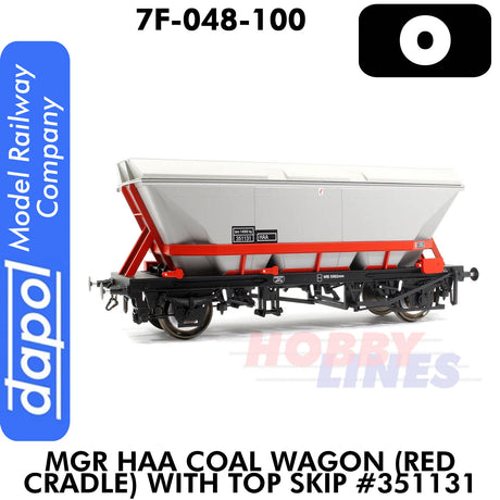 MGR HAA Coal Wagon Red Cradle with Top Skip - #351131 | Dapol | 7F-048-100