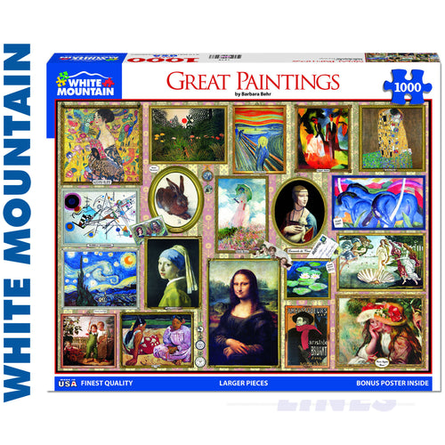 Great Paintings (1345pz) - 1000 Piece Jigsaw Puzzle