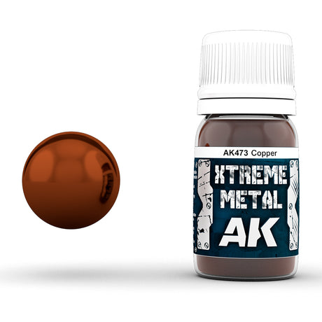 Xtreme Metal - Copper - Acrylic Paint 30ml | Ak interactive | AK473