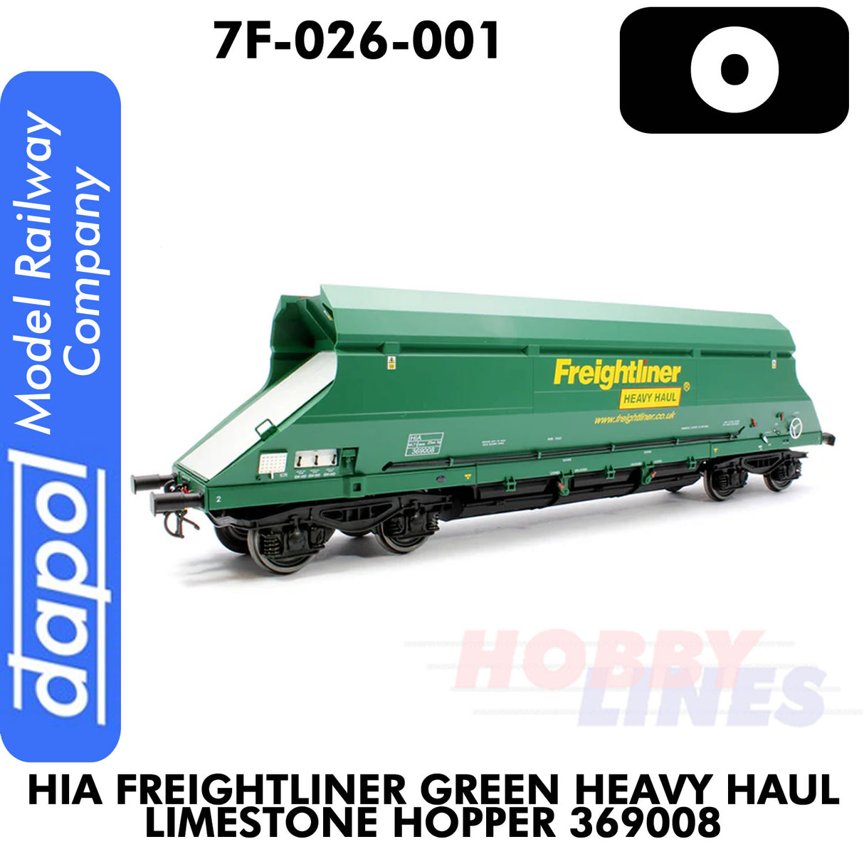 HIA Freightliner Green Heavy Haul Limestone Hopper 369008 | Dapol | 7F-026-001