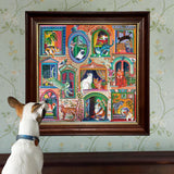 eeBoo CATS IN THE WINDOW 1000 pc Square Jigsaw Puzzle Super Deluxe PZTCIW