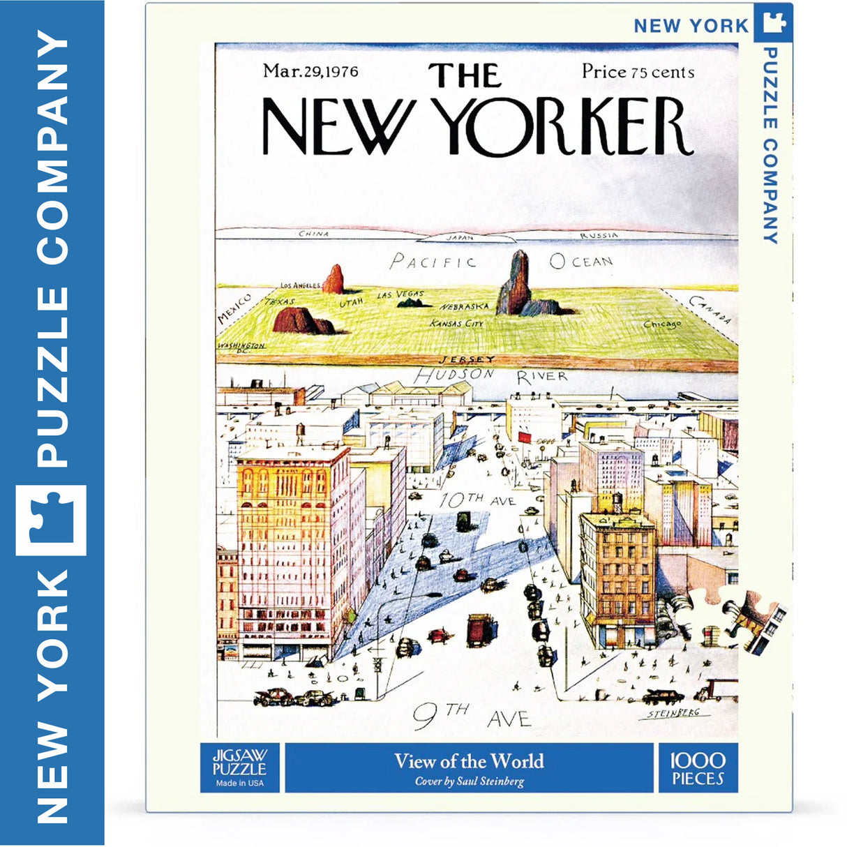 VIEW OF THE WORLD  New York Puzzle Company 1000pc Jigsaw