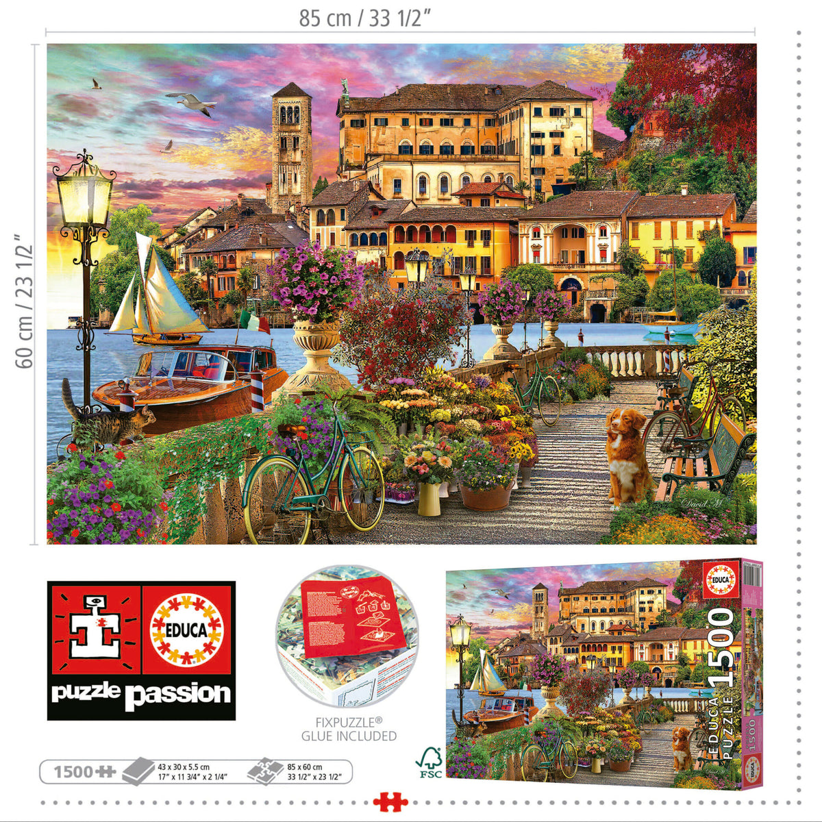 Italian Promenade 1500 Piece Jigsaw Puzzle | Educa | 19562