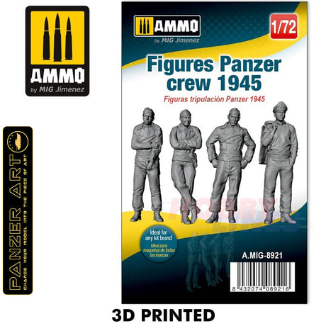 3D Printed Figures Panzer Crew 1945 - 1:72 |  Ammo by Mig Jimenez | MIG8921