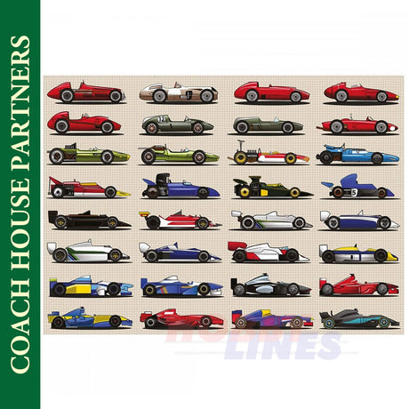Grand Prix Cars - Through the Ages - Jigsaw Puzzle 1000pc | Coach House Partners | CHP0151