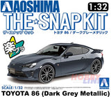 Toyota GT86 (Dark Grey Metallic) Snap Together GT 86 1:32 scale kit Aoshima 0559