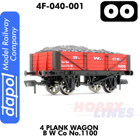 4 Plank Wagon B W Co No.1100 | Dapol | 4F-040-001