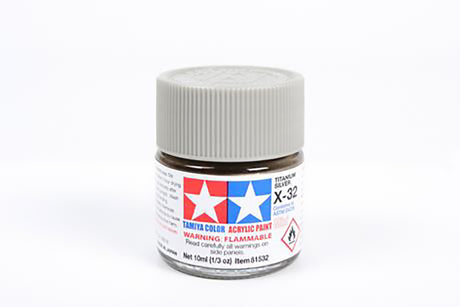 Tamiya Acrylic Mini Paint X-32 Titan Silver