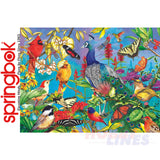 PEACOCK GARDEN 1000 piece SPRINGBOK Jigsaw Puzzle Random Cut Super Deluxe