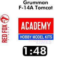 Load image into Gallery viewer, Grumman F-14A Tomcat for 1:48 Academy kit Red Fox Studio RFSQS-48097
