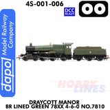 Draycott Manor BR Lined Green 78XX 4-6-0 No.7810 - DCC Ready | Dapol | 4S-001-006