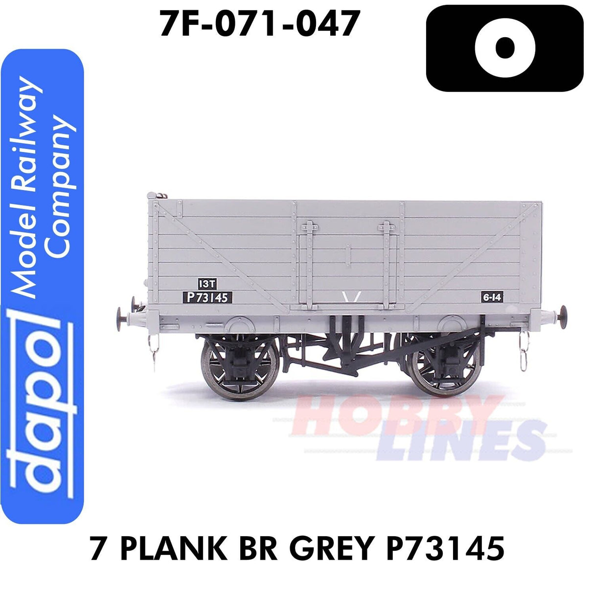 7 Plank Wagon BR Grey P73145  | Dapol | 7F-071-047