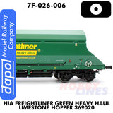 HIA Freightliner Green Heavy Haul Limestone Hopper 369020  | Dapol | 7F-026-006