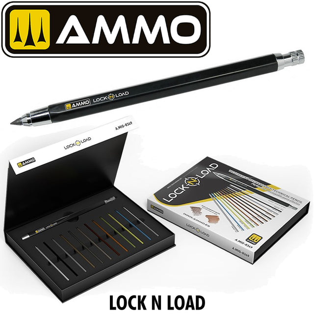 LOCK N LOAD Weathering Rechargable Technical Mechanical Pencil | Ammo by Mig Jimenez 