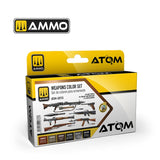 ATOM WEAPONS COLOUR SET - 6 x 20ml Acrylic Paint | Ammo by Mig Jimenez  