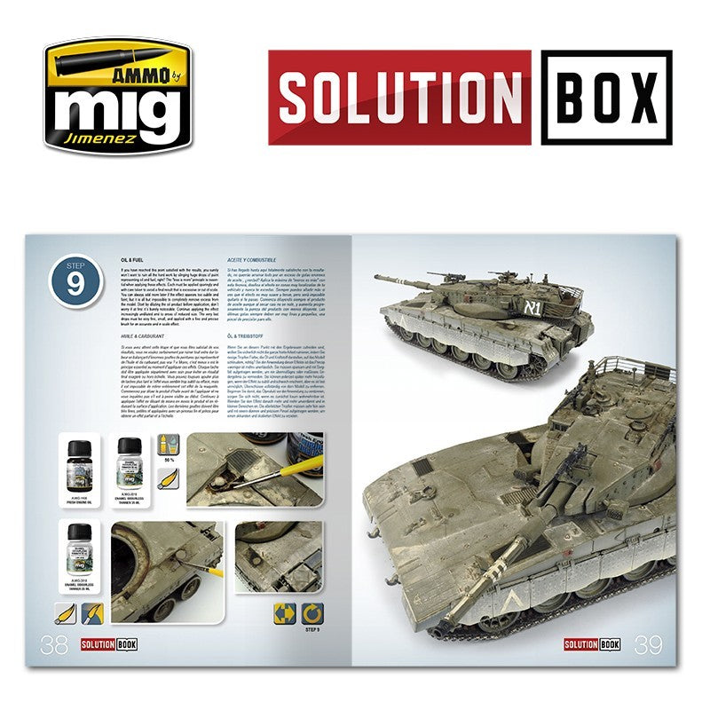 Solution Book 03 - How to Paint IDF Vehicles (English, Castellano, Français, Deutsch)  | Ammo by Mig Jimenez | MIG6501