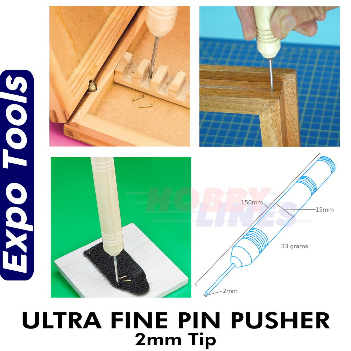 Pin Pusher Kit PIN PUSHER 2mm Ultra Fine ships model railways Expo Tools 75100 – Hobby ...