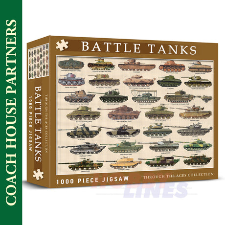 Battle Tanks -  Through the Ages - Jigsaw Puzzle 1000pc | Coach House Partners | CHP0152