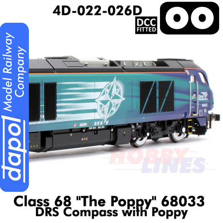 Class 68 - The Poppy 68033 DRS Compass | Dapol | 4D-022-026D