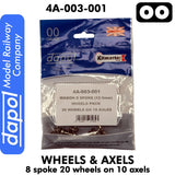 Wheels & Axels - 8 Spoke - 20 wheels on 10 axels  | Dapol | 4A-003-001