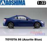 Toyota GT86 (Azurite Blue) Snap Together GT 86 1:32 scale kit Aoshima 05598