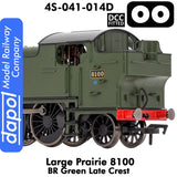 LARGE PRAIRIE 8100 BR Late Crest Steam Locomotive DCC Fitted | Dapol | 4S-041-014D