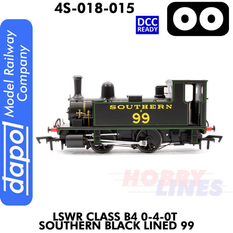 LSWR Class B4 0-4-0T Southern Black Lined 99 - DCC Ready  | Dapol | 4S-0018-015
