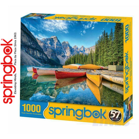 CALM CANOES 1000 piece SPRINGBOK Jigsaw Puzzle Random Cut Super Deluxe