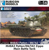 M48A3 PATTON/M67 A2 ZIPPO Main Battle Tank 1:56 | Rubicon Models |  280141