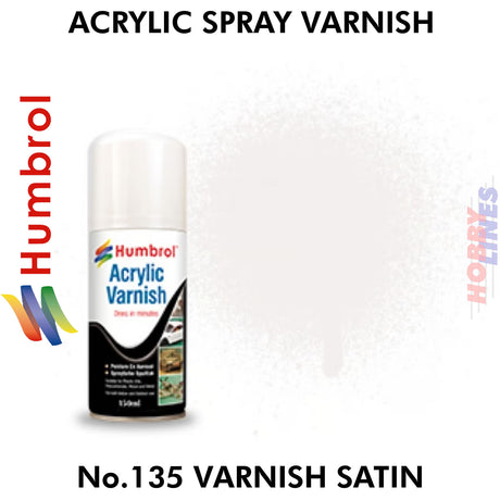 No 135 Satin Varnish 150ML Humbrol Sprays Acrylic 