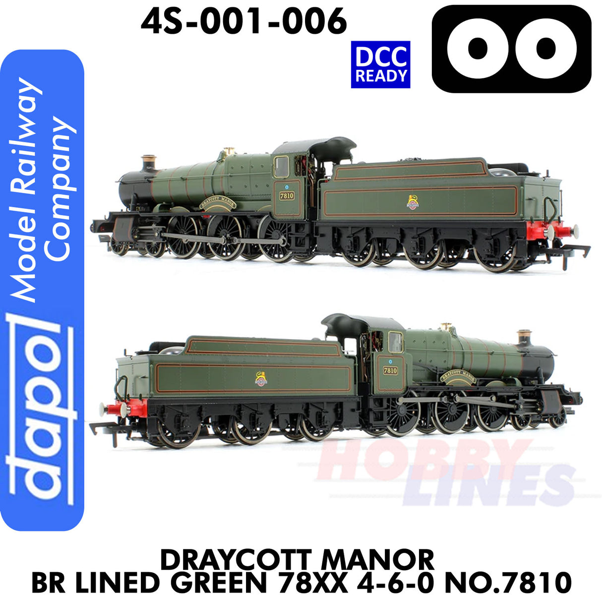 Draycott Manor BR Lined Green 78XX 4-6-0 No.7810 - DCC Ready | Dapol | 4S-001-006