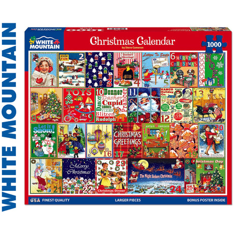 Christmas Calendar - 1000pc Puzzle | White Mountain | 1632pz