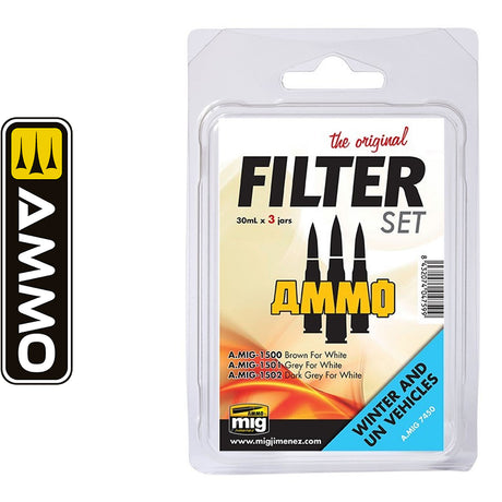The Original Filter Set - Winter and UN Vehicles - 3 x 30ml | AMMO by Mig Jimenez | MIG7450