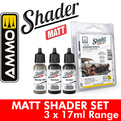 Matt Shader Set - Scorched Effects - 3x17ml | Ammo by Mig Jimenez | MIG7335