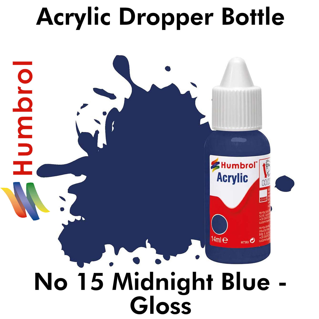  Acrylic Dropper - No 15 Midnight Blue - Gloss | Humbrol | DB0015