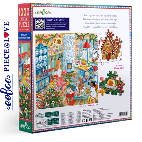 Swedish Holiday Kitchen 1000 pc Puzzle | eeBoo | PZT750