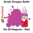 Acrylic Dropper  - No 58 Magenta - Matt | Humbrol | DB0058