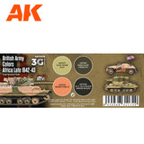 3G Special Set - British Army Colours Africa Late 1942-43 - 4 x 17ml Acrylic Paint | AK interactive  | AK11678