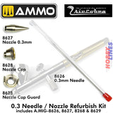 AIRCOBRA Airbrush Spare Parts - 4 piece set | Ammo by Mig Jimenez | MIG8630
