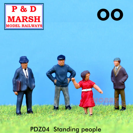 Standing People x 4 - Set 2 | P&D Marsh | Z04