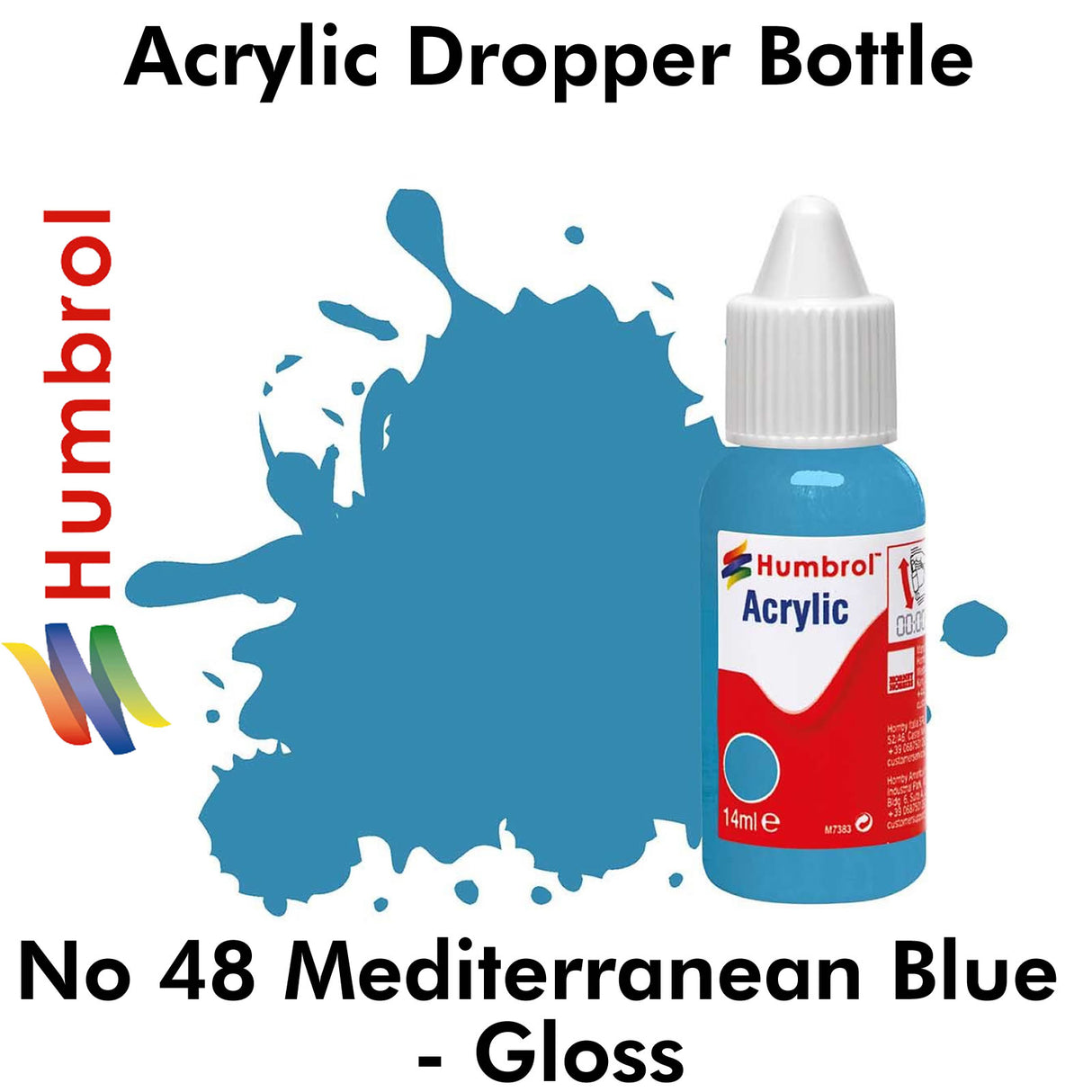 Acrylic Dropper - No 48 Mediterranean Blue -  Gloss | Humbrol | DB0048